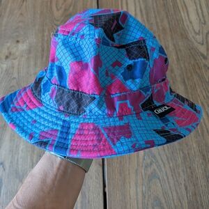 Original Chuck Mens Blue/Pink Geometric Print Bucket Hat One Size